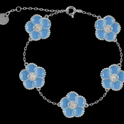 Jacques Lemans Armband "Blumen" Sterlingsilber mit Emaille/Topase Clearance