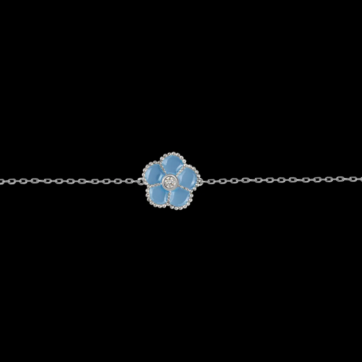 Jacques Lemans Armband "Blume" Sterlingsilber mit Emaille/Topas Hot