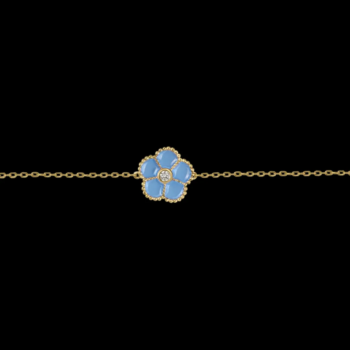 Jacques Lemans Armband "Blume" Sterlingsilber vergoldet mit Emaille/Topas Shop