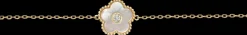 Jacques Lemans Armband "Blume" Sterlingsilber vergoldet mit Perlmutt/Topas Cheap