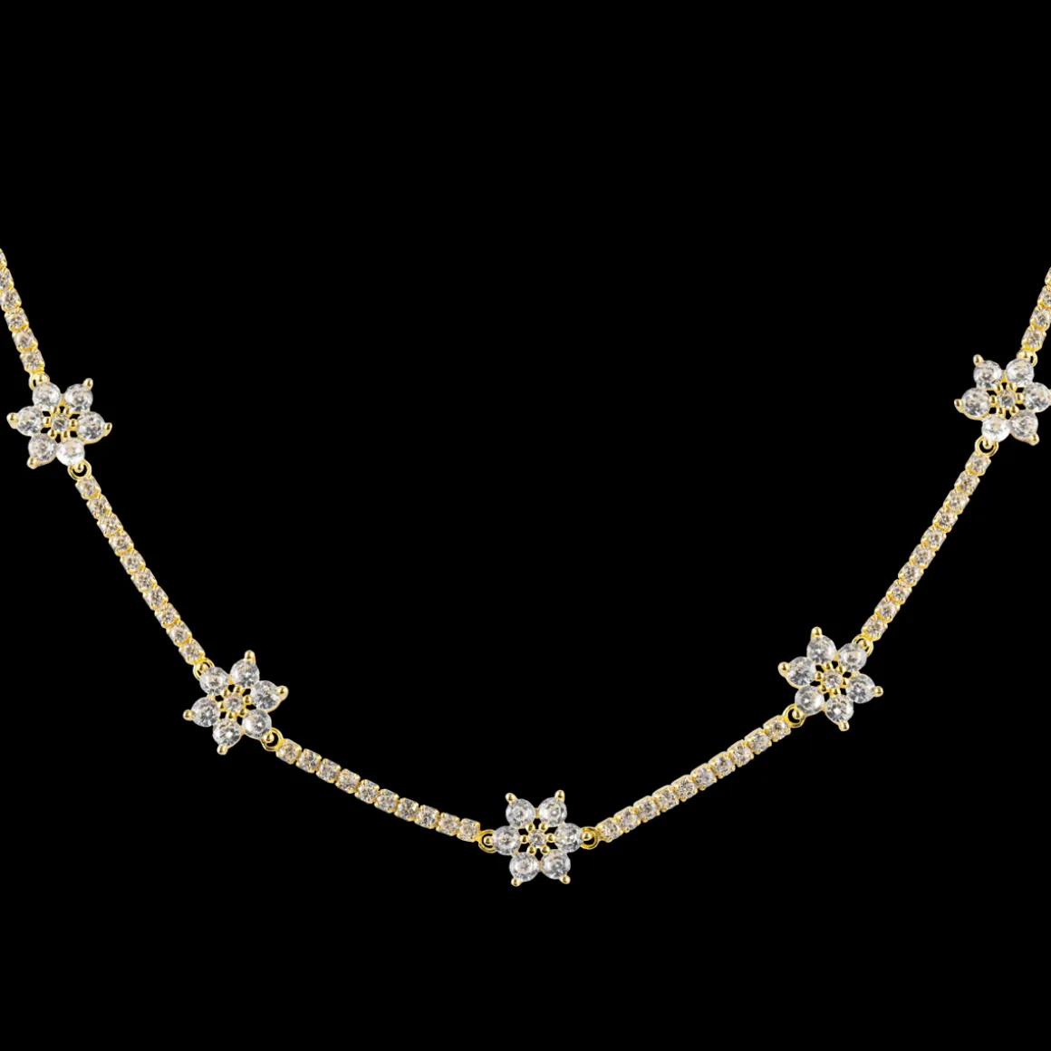 Jacques Lemans Kette "Blumen" Sterlingsilber vergoldet mit Topasen Sale