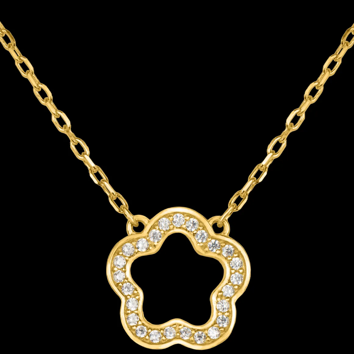 Jacques Lemans Kette "Blume" Sterlingsilber vergoldet mit Topasen Cheap