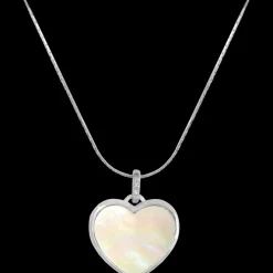 Jacques Lemans Kette "Herz" Sterlingsilber mit Perlmutt/Topase New