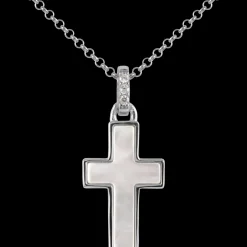 Jacques Lemans Kette "Kreuz" Sterlingsilber mit Perlmutt/Topase Online