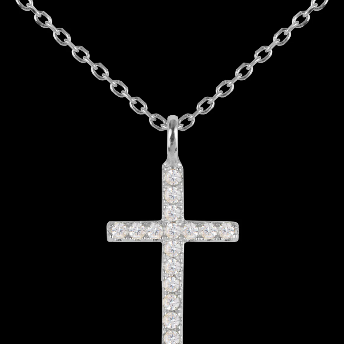 Jacques Lemans Kette "Kreuz" Sterlingsilber mit Topasen Sale