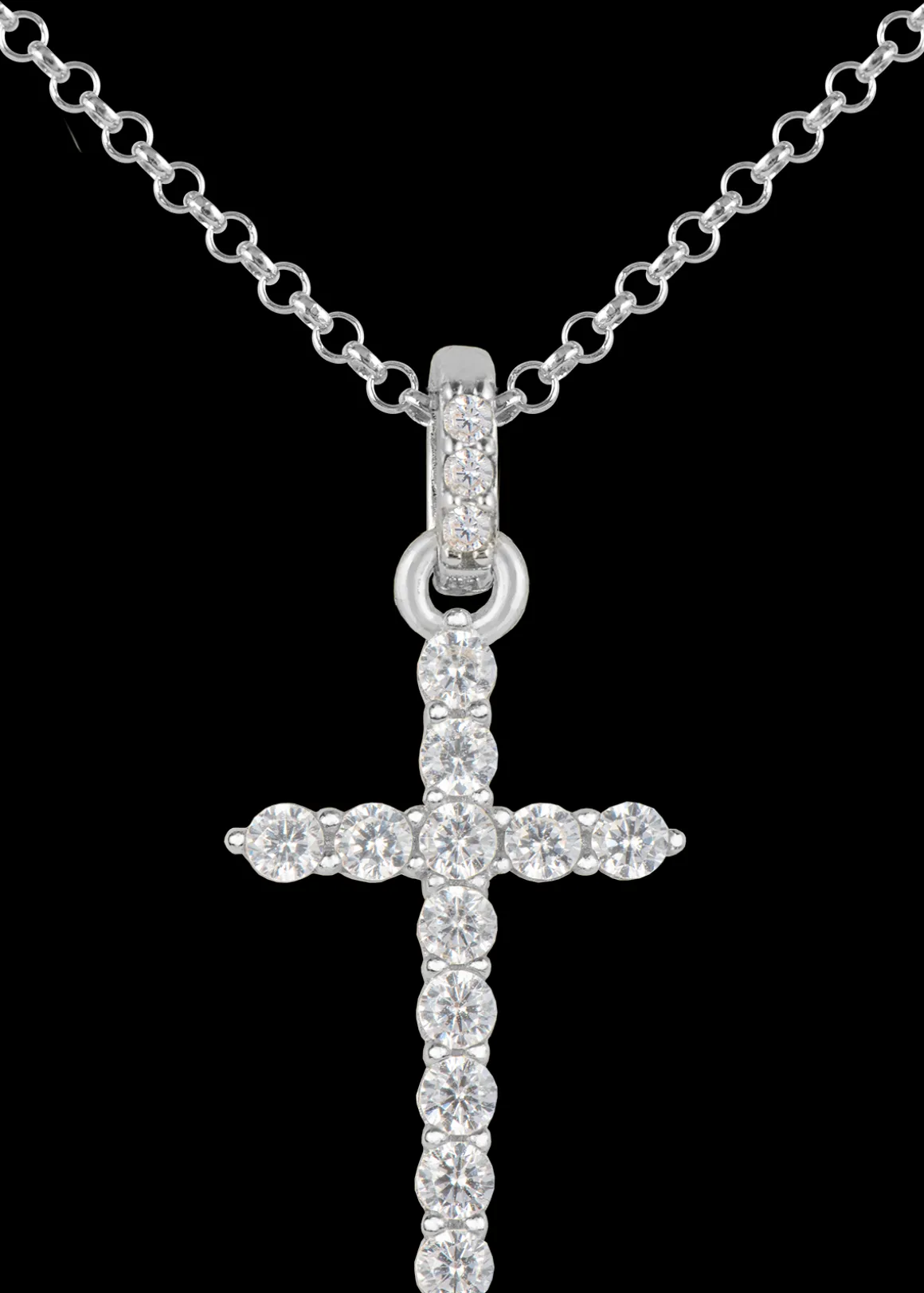 Jacques Lemans Kette "Kreuz" Sterlingsilber mit Topasen Fashion