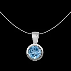 Jacques Lemans Kette Sterlingsilber mit blauem Topas Flash Sale