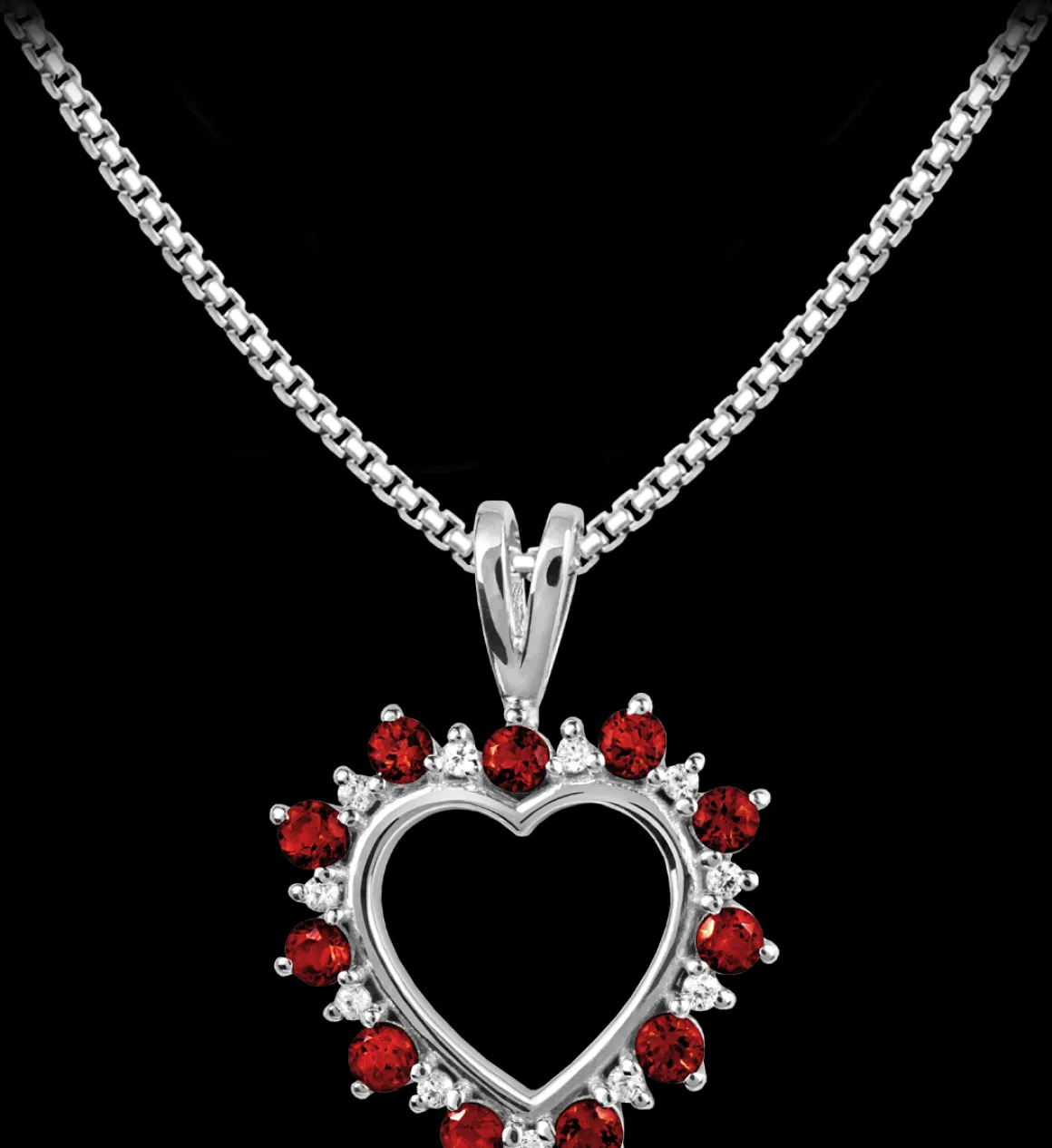 Jacques Lemans Kette Sterlingsilber mit Garnet Outlet