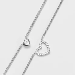 Jacques Lemans Kette Sterlingsilber mit weißen Topas Edelsteinen Hot