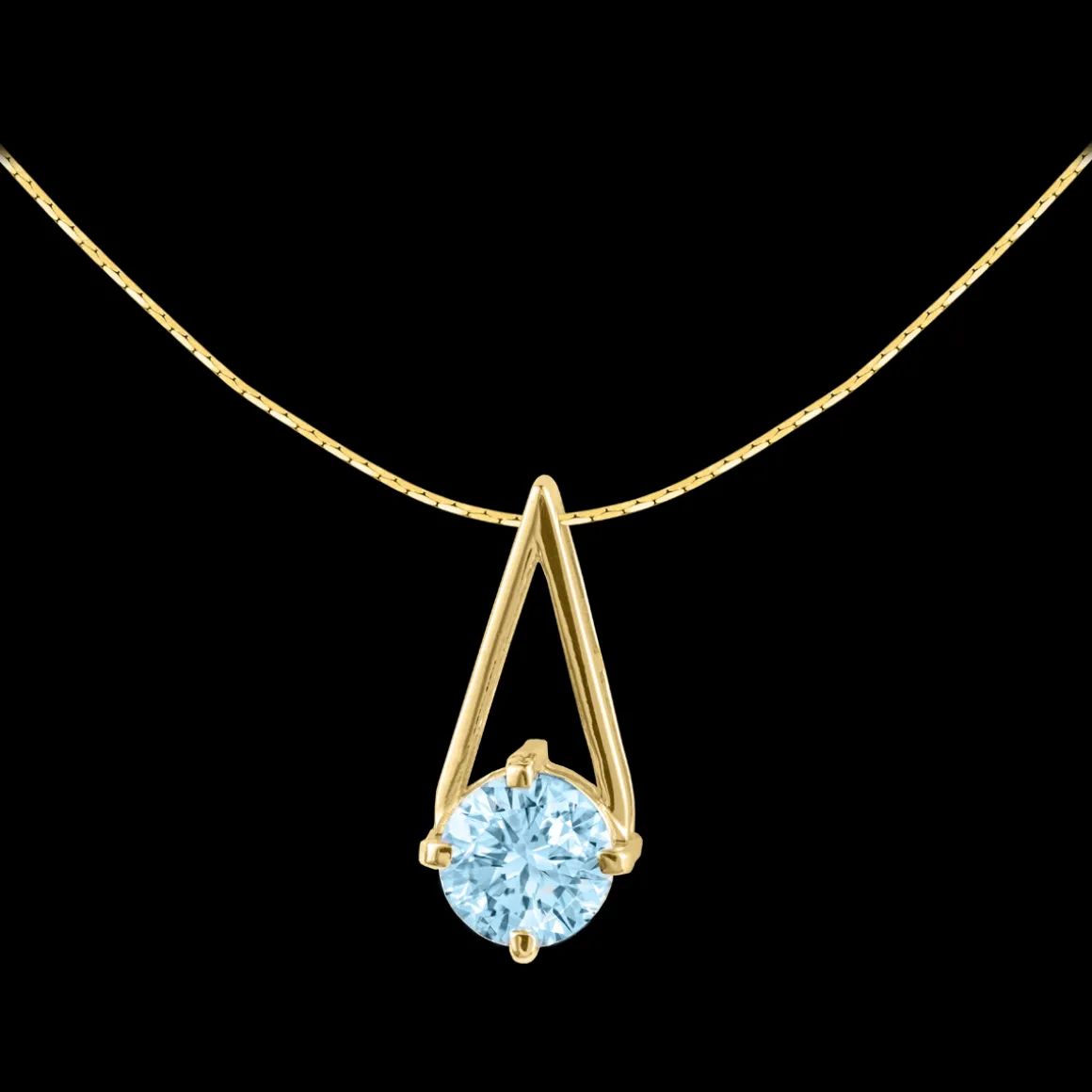 Jacques Lemans Kette Sterlingsilber vergoldet mit Sky Blue Topaz Online