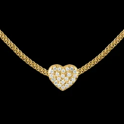 Jacques Lemans Kette Sterlingsilber vergoldet mit weißen Topas Edelsteinen Cheap