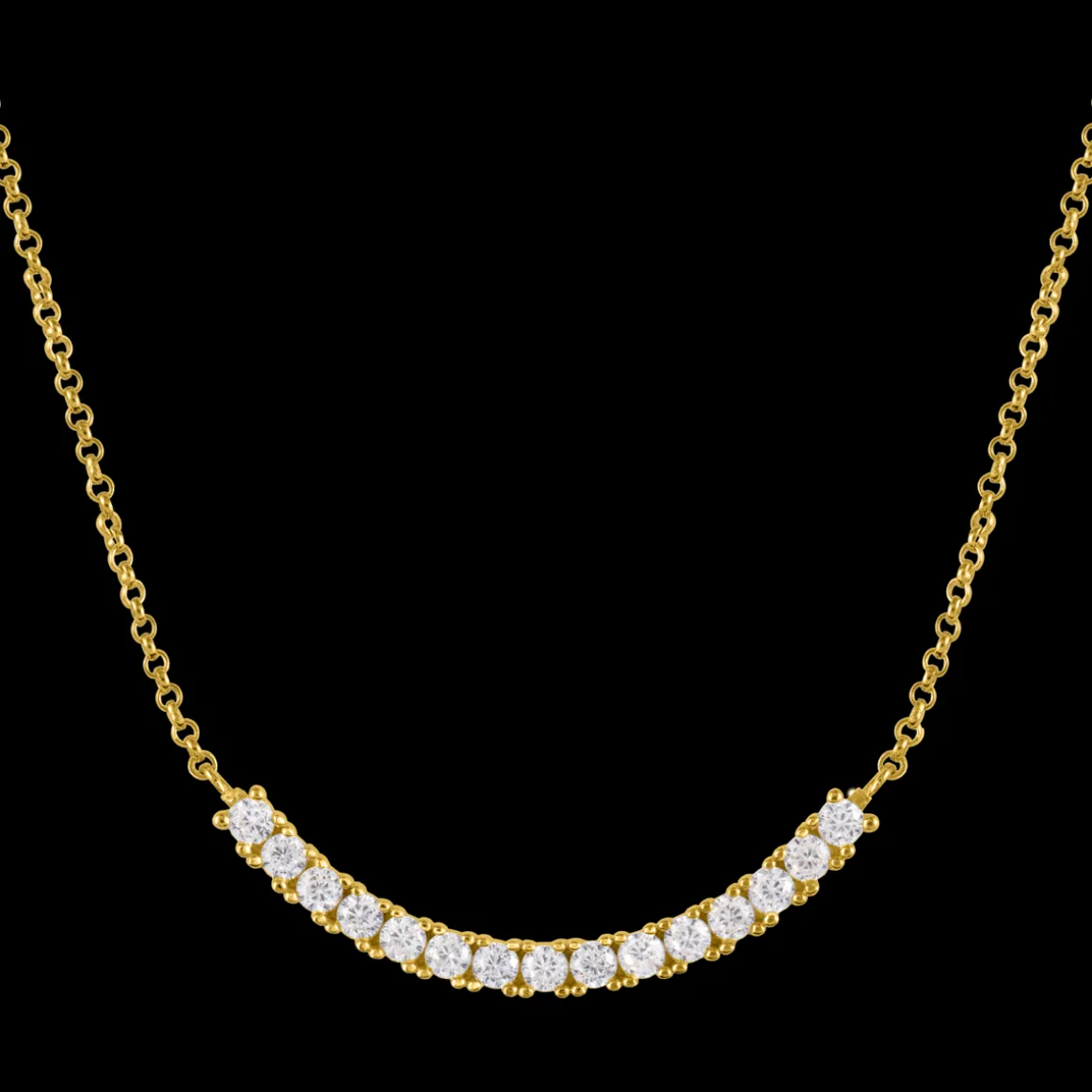 Jacques Lemans Kette Sterlingsilber vergoldet mit Topasen New