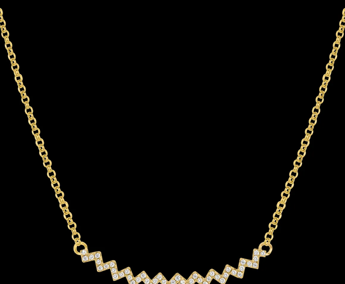 Jacques Lemans Kette Sterlingsilber vergoldet mit Topasen Fashion