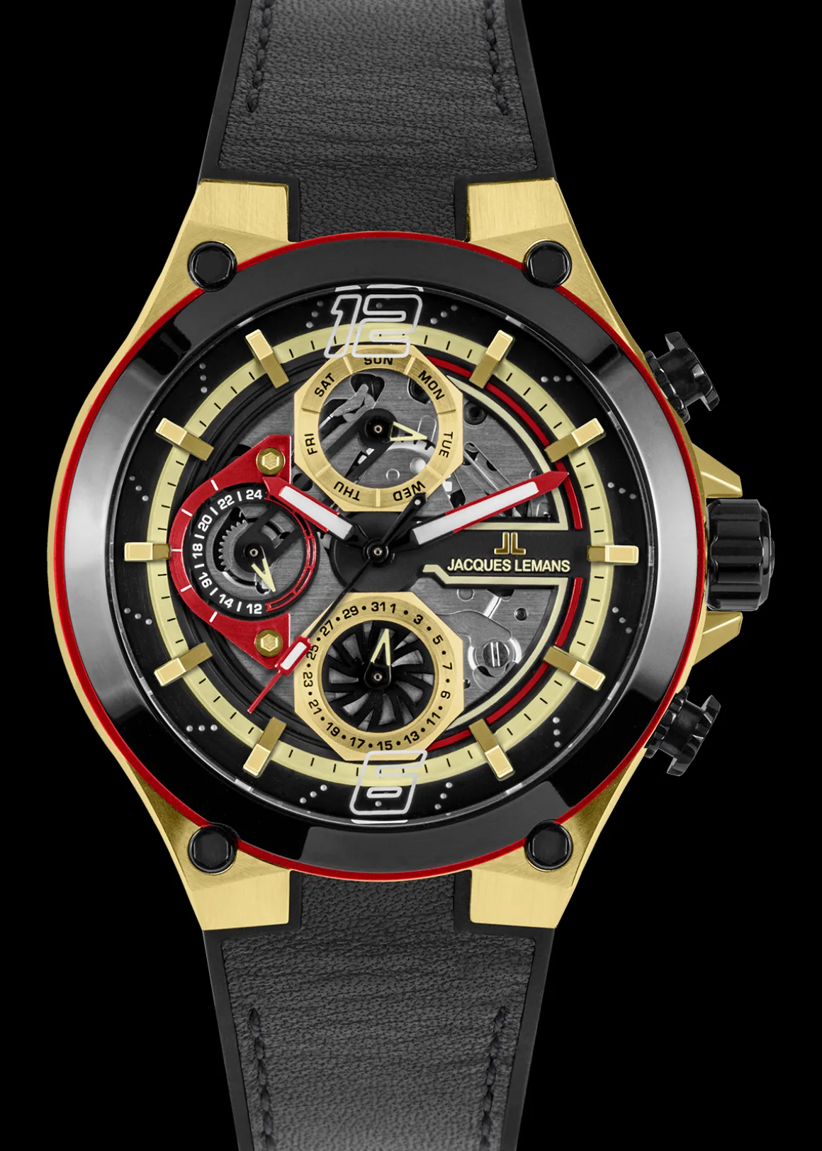Jacques Lemans Manchester 1-2150C Herrenuhr Ø 44,0mm Cheap