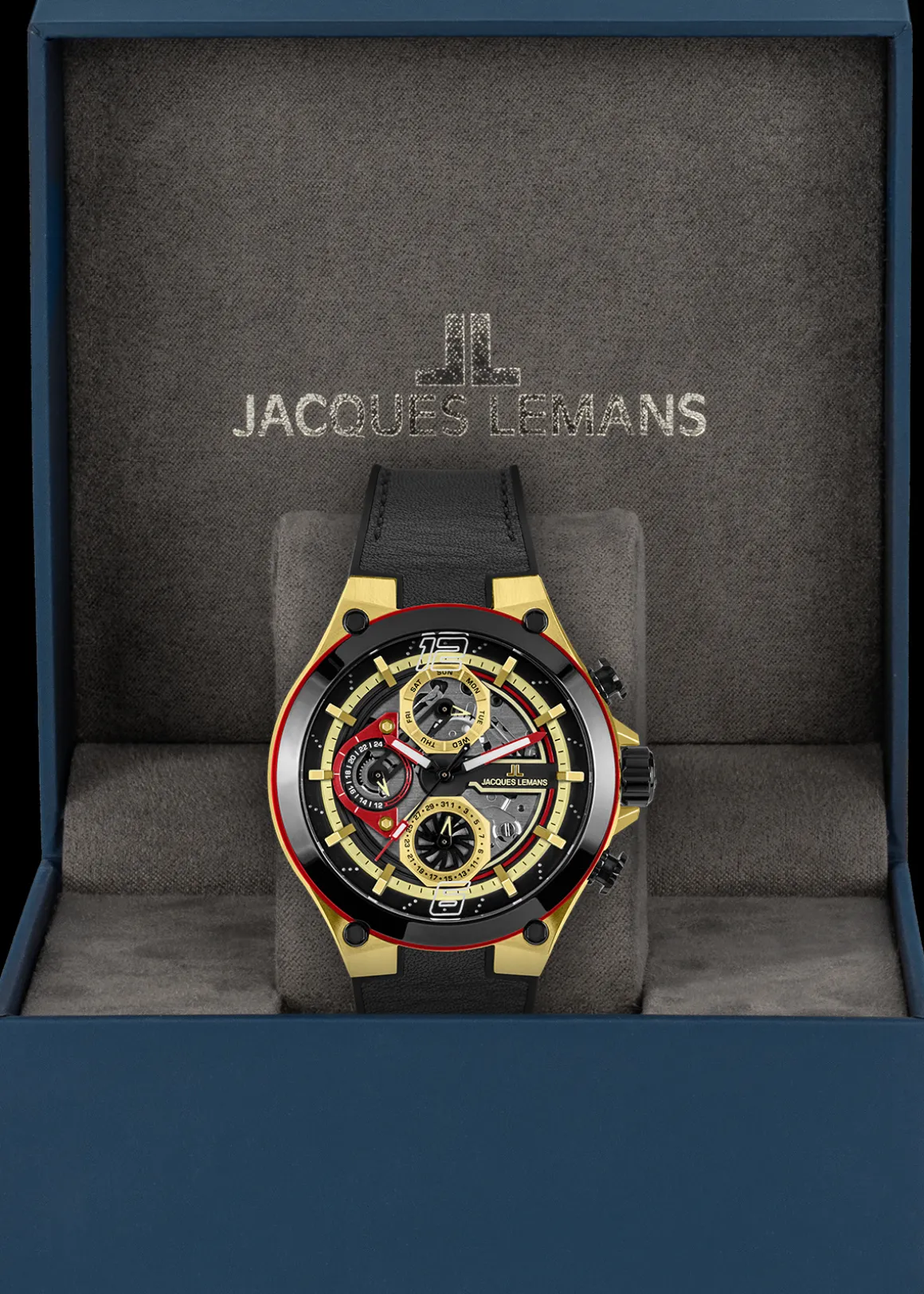 Jacques Lemans Manchester 1-2150C Herrenuhr Ø 44,0mm Cheap
