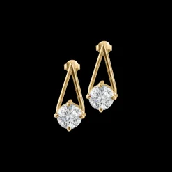 Jacques Lemans Ohrstecker Sterlingsilber vergoldet mit White Topaz Best