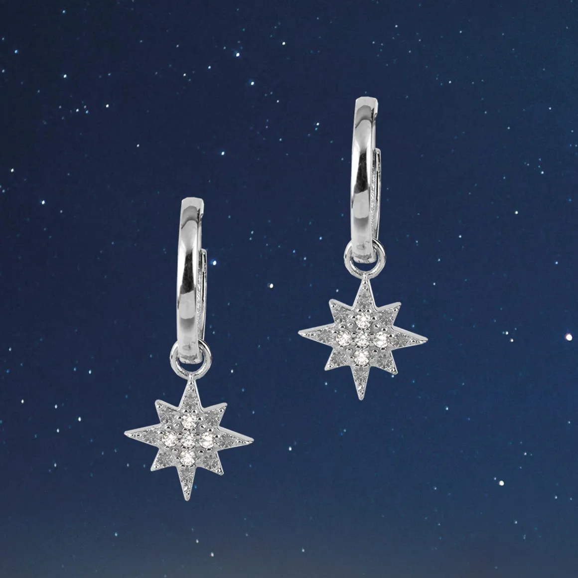 Jacques Lemans Ohrstecker Sterlingsilber mit weißen Topas Edelsteinen Sale