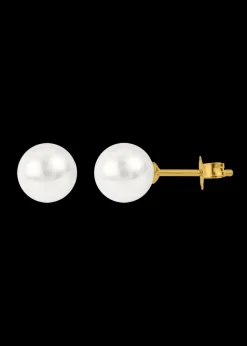 Jacques Lemans Ohrstecker Sterlingsilber vergoldet mit Perle Discount