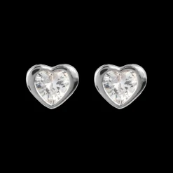 Jacques Lemans Ohrstecker Sterlingsilber mit weißen Topas Edelsteinen Fashion