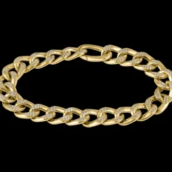 Jacques Lemans Panzer Armband Sterlingsilber vergoldet mit Topasen Cheap