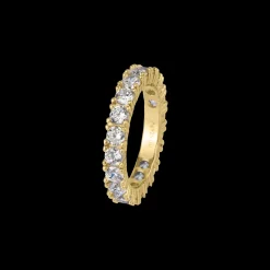 Jacques Lemans Ring Sterlingsilber vergoldet mit weissen Topasen Best