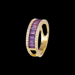 Jacques Lemans Ring Sterlingsilber vergoldet mit Topasen Outlet