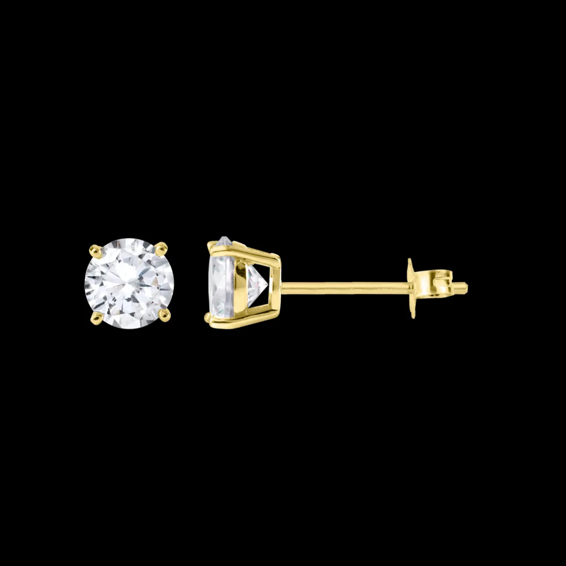Jacques Lemans Solitär Ohrstecker Sterlingsilber vergoldet mit Topas 4mm Shop