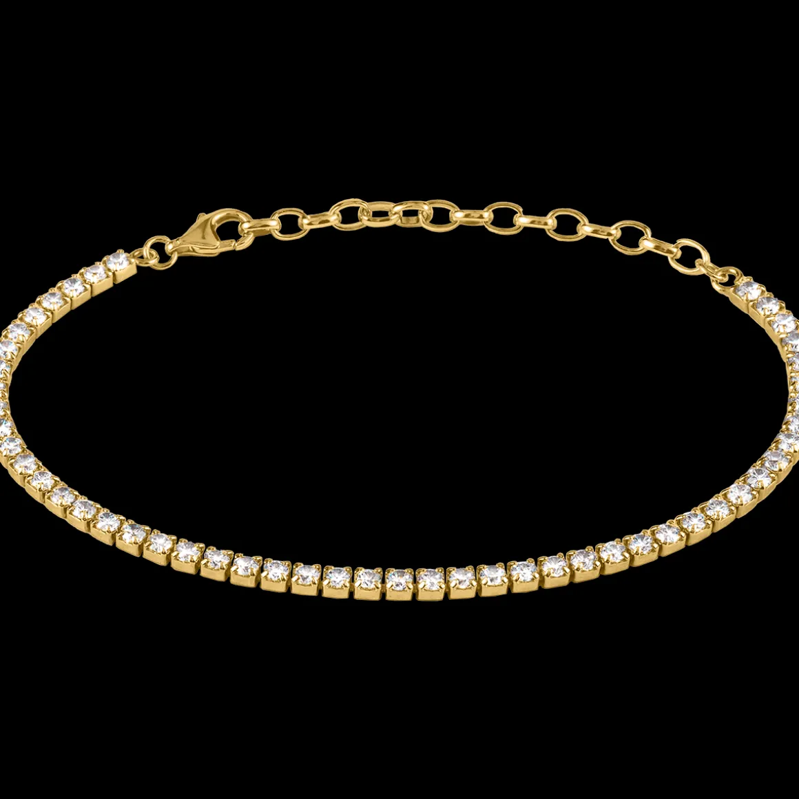 Jacques Lemans Tennis Armband Sterlingsilber vergoldet mit Topasen Outlet