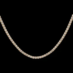 Jacques Lemans Tennis Kette Sterlingsilber vergoldet mit Topasen Fashion